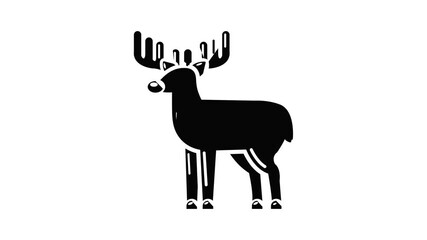 Sticker - Elk icon animation simple best object on white