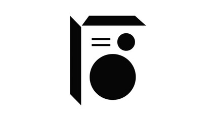 Poster - Studio speakers icon animation simple best object on white
