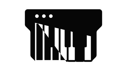 Poster - Synthesizer icon animation simple best object on white