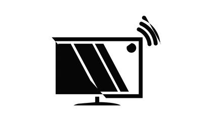 Poster - Tv icon animation simple best object on white