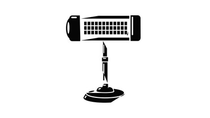 Poster - Ufo heater icon animation simple best object on white