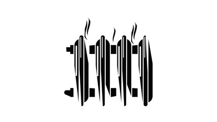 Poster - Cast-iron battery icon animation simple best object on white