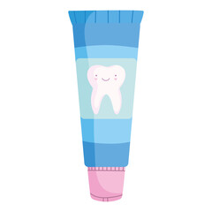 Poster - cartoon toothpaste tooth