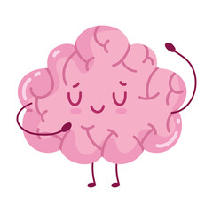 Poster - brain cute cartoon