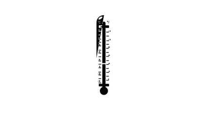 Poster - Street thermometer icon animation simple best object on white