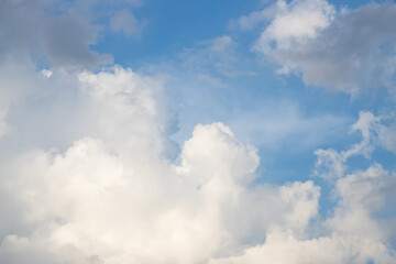 Wall Mural - white cloud on blue sky background.