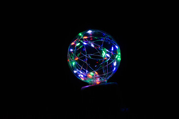 blue glowing sphere