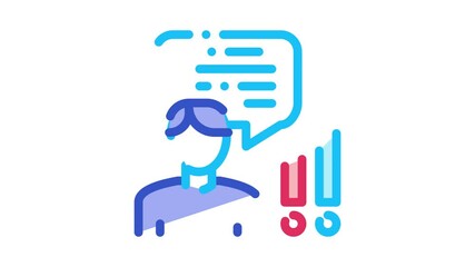 Poster - Speaker Icon Animation. color Speaker animated icon on white background