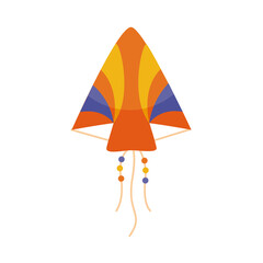 Canvas Print - orange kite icon