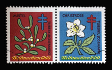 Stamp Printed In Germany Showing Weihnachten Tuberkulosemarke, Circa 1960
