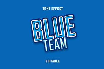 blue team editable text effect