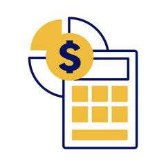 Poster - Coin pie chart and calculator