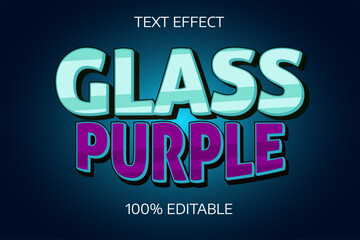 purple glass editable text effect