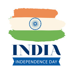 Sticker - India independence day with flag