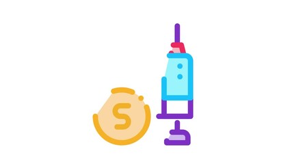 Poster - Expensive Medical Injection Icon Animation. color Expensive Medical Injection animated icon on white background
