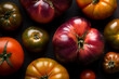 © ADDICTIVE STOCK - Top view of fresh tomatoes on a black table