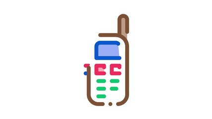 Poster - Cellular Telephone Symbol Icon Animation. color Cellular Telephone Symbol animated icon on white background