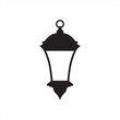© Murhena - Vector isolated illustration of english hanging lantern silhouette