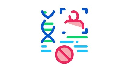 Poster - rebuttal paternity file icon animation. color rebuttal paternity file animated icon on white backgro