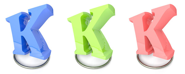 Poster - Character K set isolated on white bkg