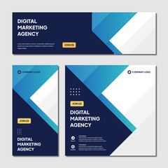 Wall Mural - vector editable instagram post template modern background. promotional corporate banner design. comp