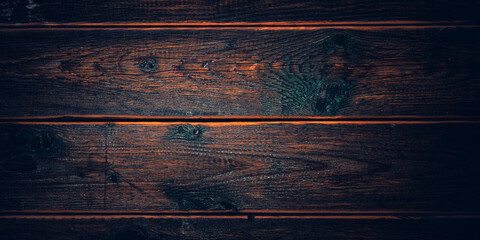 Wall Mural - Multi-color painted old wood planks. Halloween dark texture background