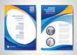 © imoooun - Template vector design for Brochure, AnnualReport, Magazine, Poster, Corporate Presentation, Portfolio, Flyer, infographic, layout modern with blue color size A4, Front and back, Easy to use and edit.