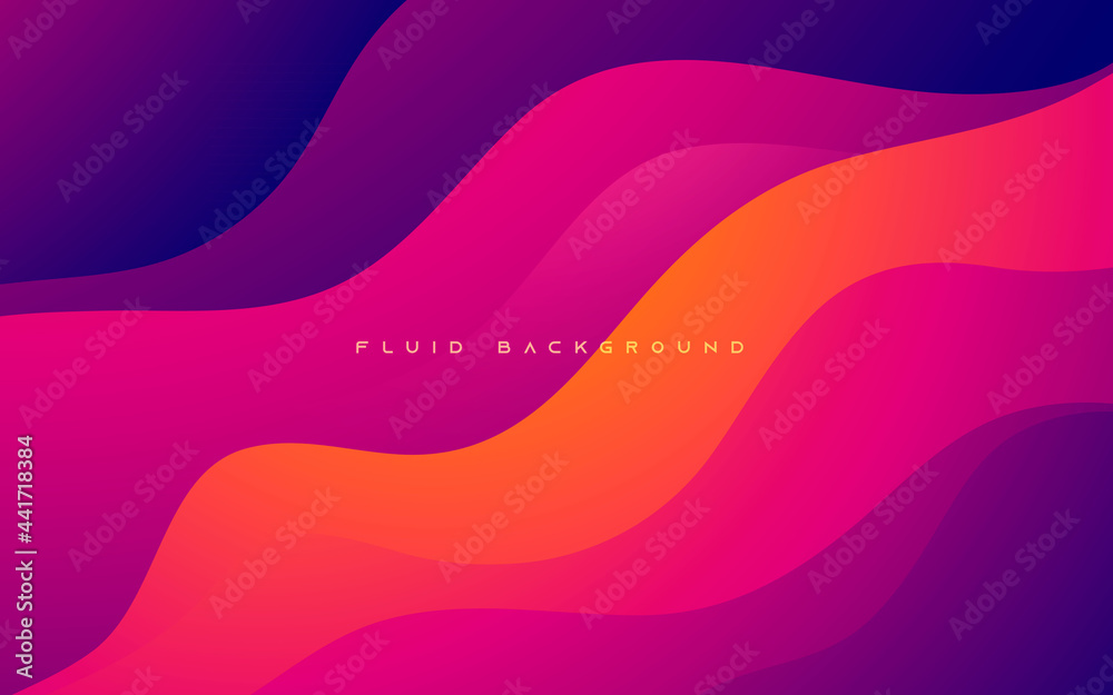 Colorful wavy gradient shape abstract background - obrazy, fototapety, plakaty 