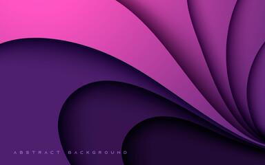 Poster - purple dimension background dynamic papercut composition