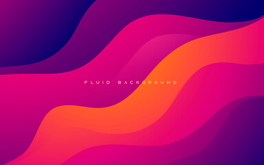 Wall Mural - Colorful wavy gradient shape abstract background