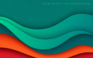 Canvas Print - abstract gradient background colorful geometric with halftone decoration