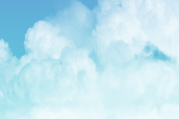 Wall Mural - blue sky with clouds