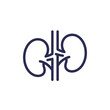 kidneys, nephrology line icon, vector
