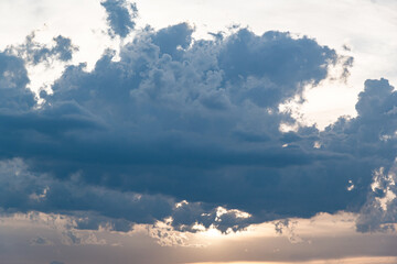 Wall Mural - Dramatic cloudy stormy sky as abstract background.