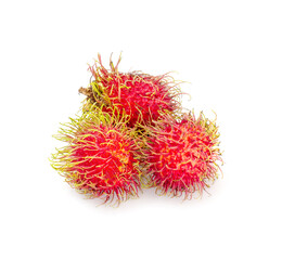 Wall Mural - rambutan sweet delicious fruit isolated on white background