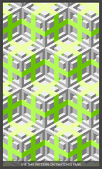 Aufkleber - Isometric pattern covers. Modern design. Cool colorful backgrounds. Applicable for Banners, Placards, Posters, Flyers. blue pattern. Eps10 vector template.