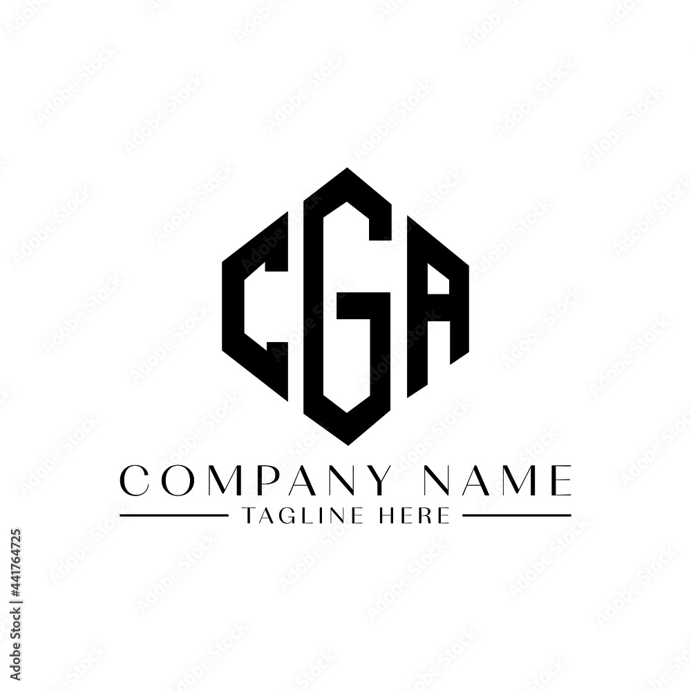 CGA letter logo design with polygon shape. CGA polygon logo monogram ...