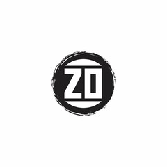 ZO Logo Initial Letter Monogram with abstrac circle shape design template