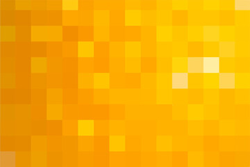 Abstract pixel yellow background. Gold geometric texture from squares. Vector pattern of square yellow pixels
