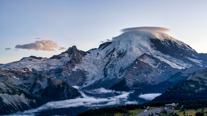 Wall Mural - Sourdough Ridge Trail At The Sunrise Side of 
Mount Rainier National Park