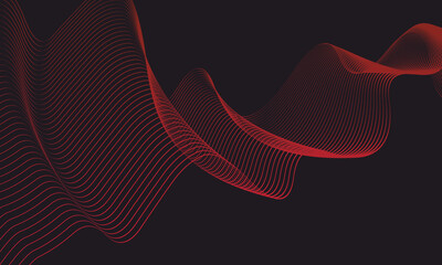 light waves on black background, perfect for desktop wallpaper