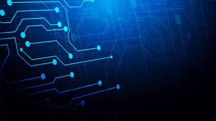 Aufkleber - Circuit technology background with hi-tech digital