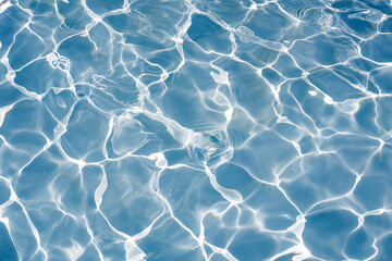 Wall Mural - surface of blue swimming pool,background of water in swimming pool.