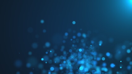 Poster - Shimmering stream rushing by curving 3D render line. Dusty burst energy in outer fantasy space flying along curved trajectory. Futuristic decoration in festive starlight design.