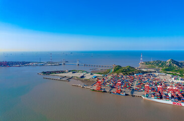 Wall Mural - Aerial view of East China Sea Bridge