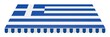 Markise mit griechischer Flagge
