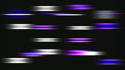 Poster - 3d rendering digital abstract backdrop of horizontal glowing beams. computer generated motion design