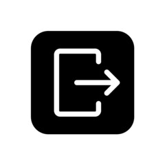 Logout icon with square style