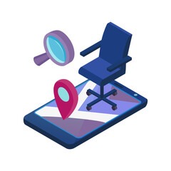 Sticker - Recruitment Isometric Icon