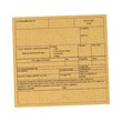 blank customs declaration label isolated over white
